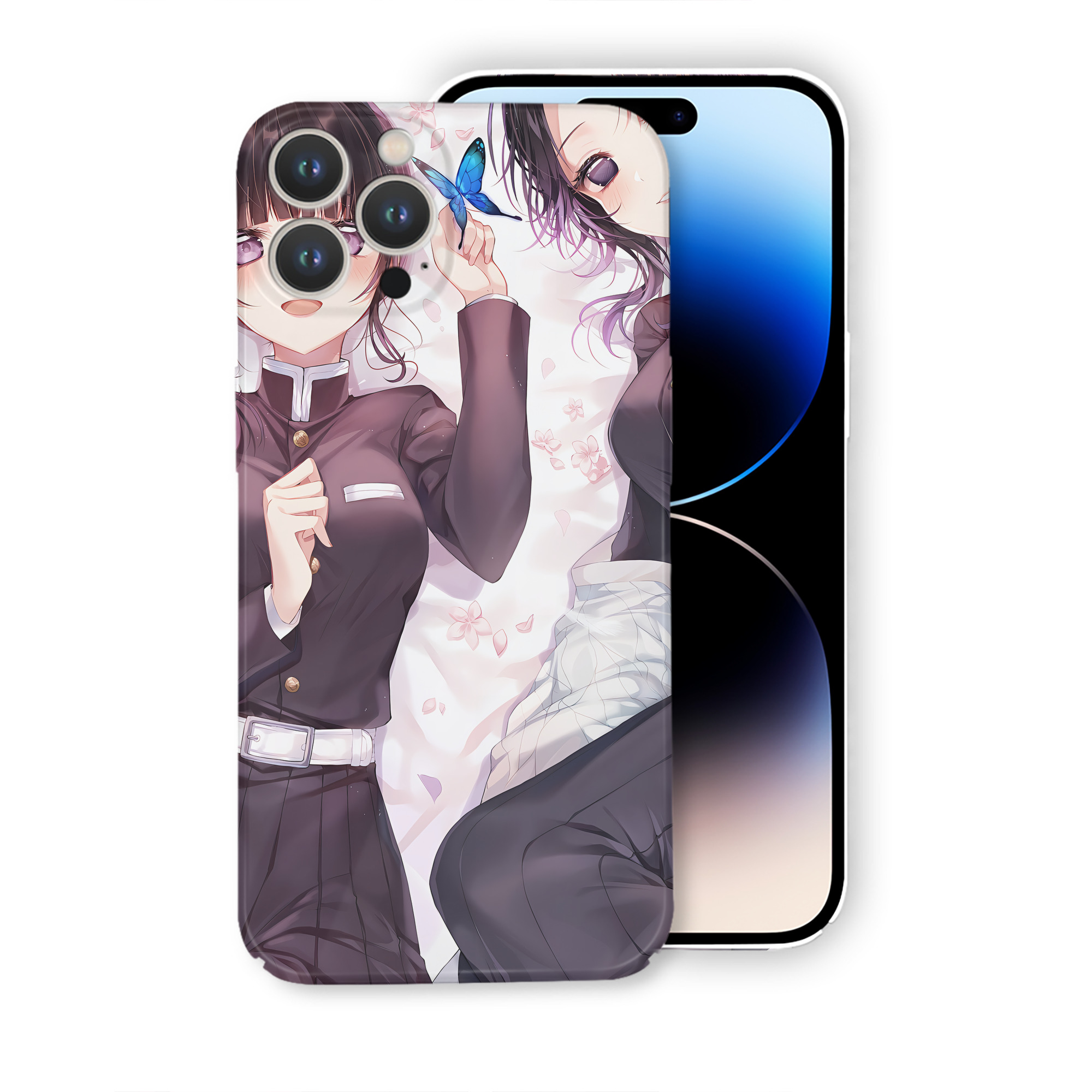 （画像用） 鬼滅の刃（きめつのやいば）蟲柱-胡蝶 しのぶ／こちょう しのぶ Kochou Shinobu 【iPhone 14シリーズ対応】ハードケース